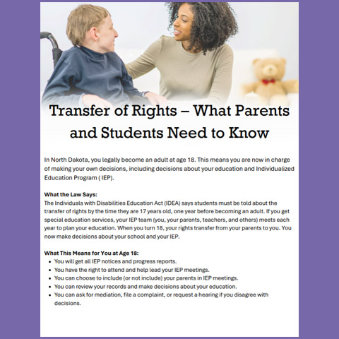 Transfer of Rights - What Parents and Students Need to Know