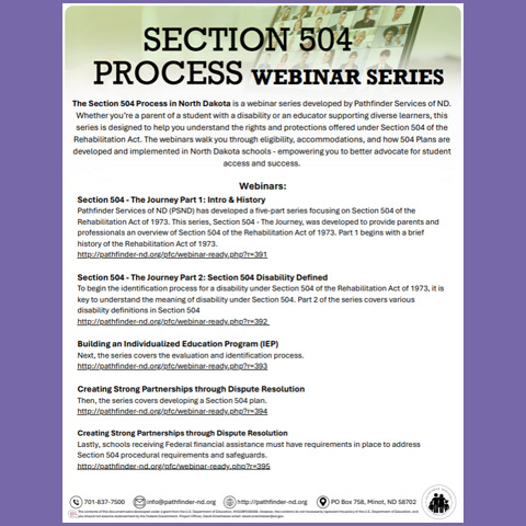 Section 504 Process - Webinar Series