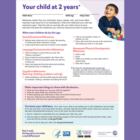 Your Child at 2 Years (Checklist)